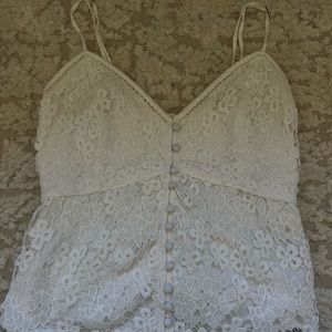 abercrombie tank top white size medium